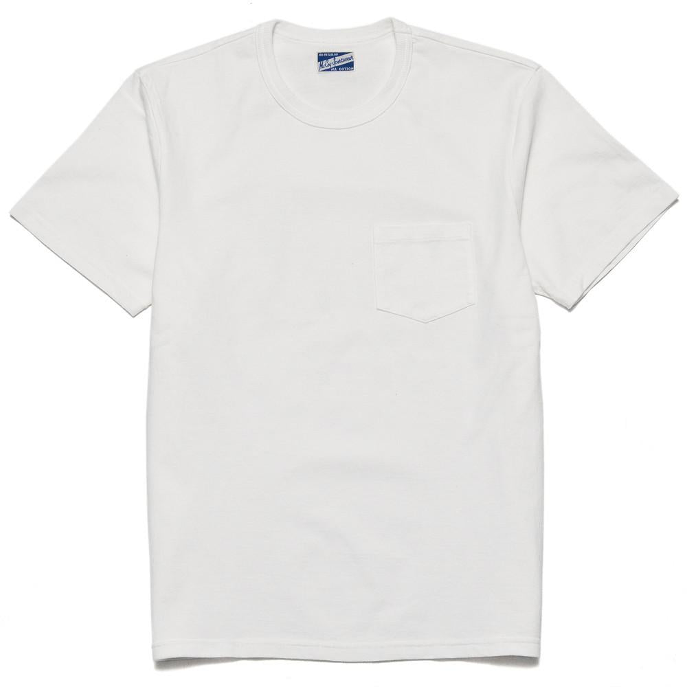 The Real McCoy's Joe McCoy Overdyed Sportswear Pocket Tee White at shoplostfound, front