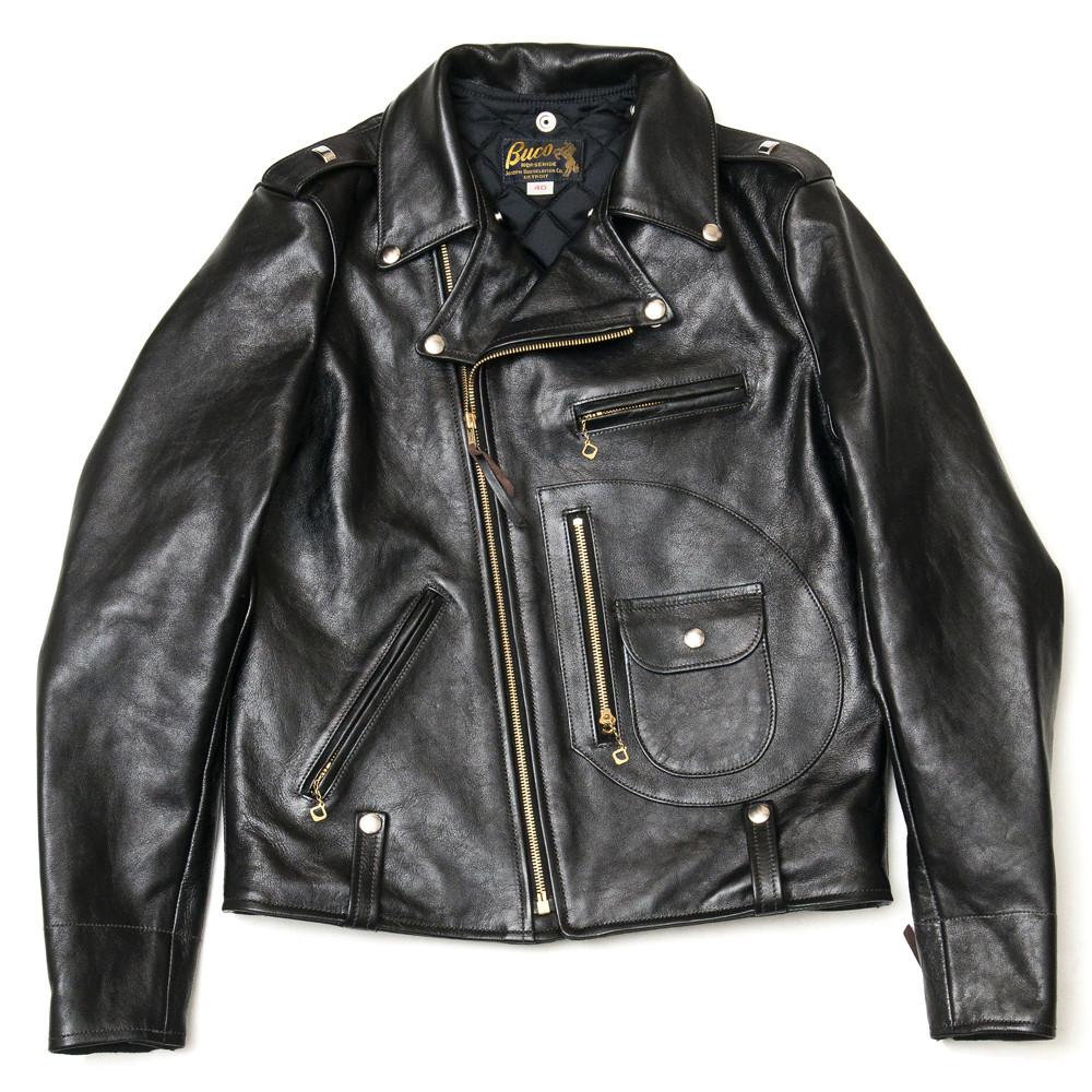 The Real McCoy's BJ9111 J-24 Buco Horsehide Leather Biker Jacket at shoplostfound in Toronto, front