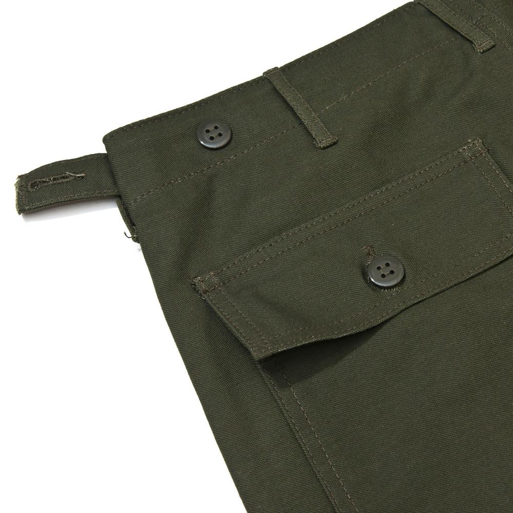 The Real McCoy's Military Sateen Trousers OG107 Olive Green at shoplostfound in Toronto, back pocket