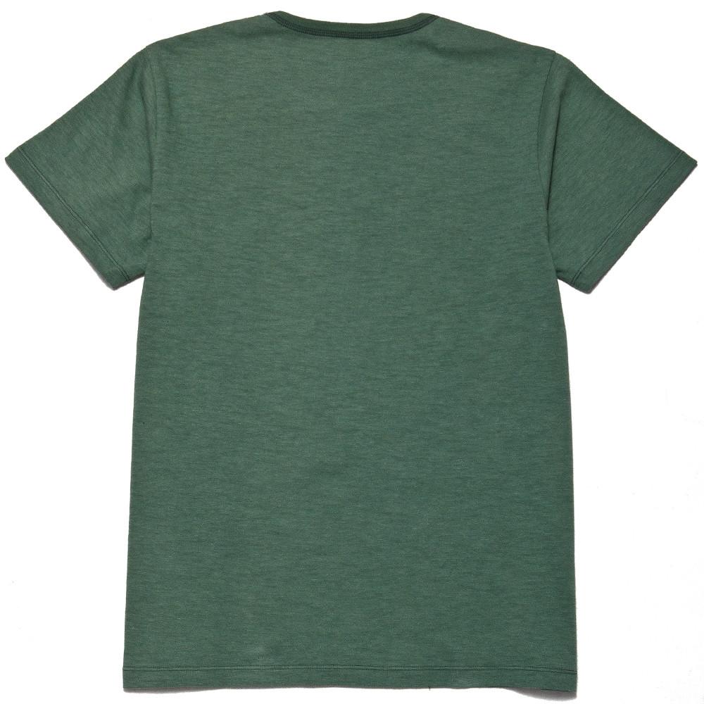 The Real McCoy's MC17003 Cotton Stencil Undershirts Green at shoplostfound, back