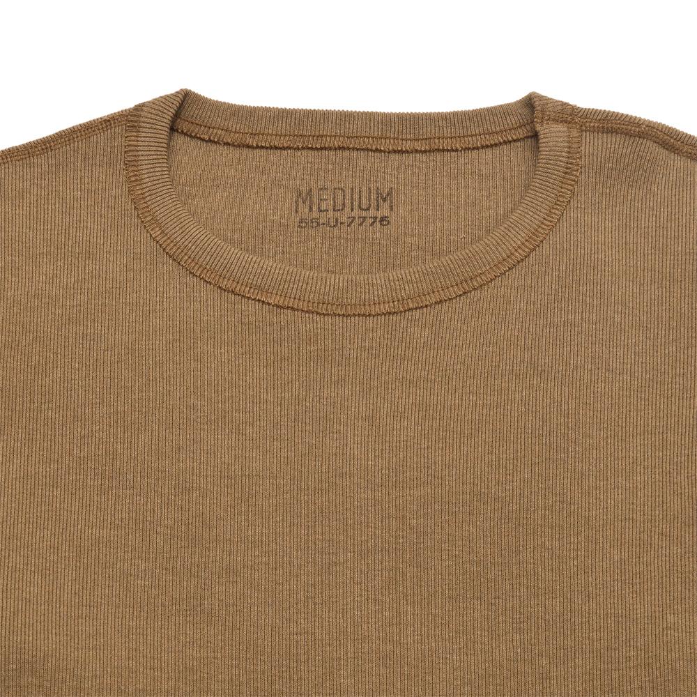 The Real McCoy's MC17101 U.S. Army Undershirt Brown at shoplostfound, neck