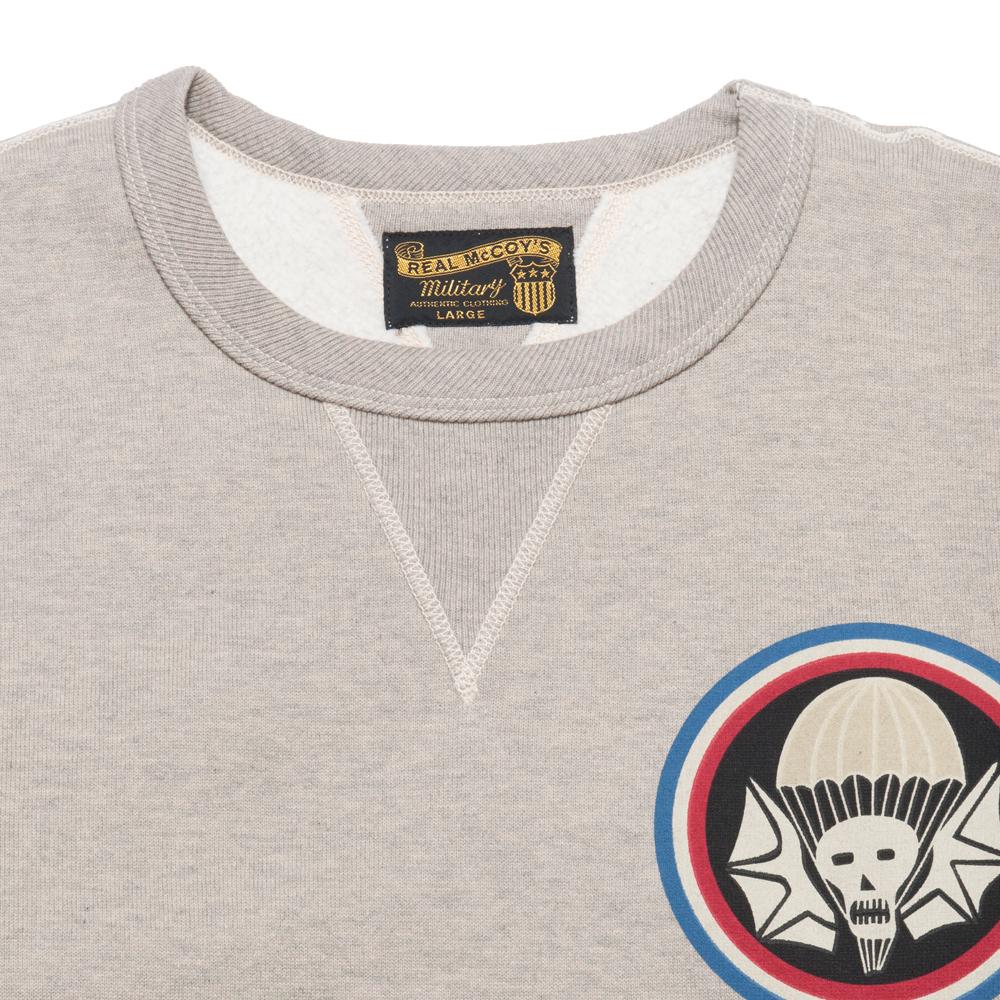The Real McCoy's Military Sweatshirt Air Bourne MC17109 at shoplostfound, neck