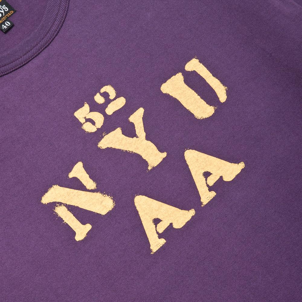 The Real McCoy's Military Tee NYU AA Purple at shoplostfound, graphic