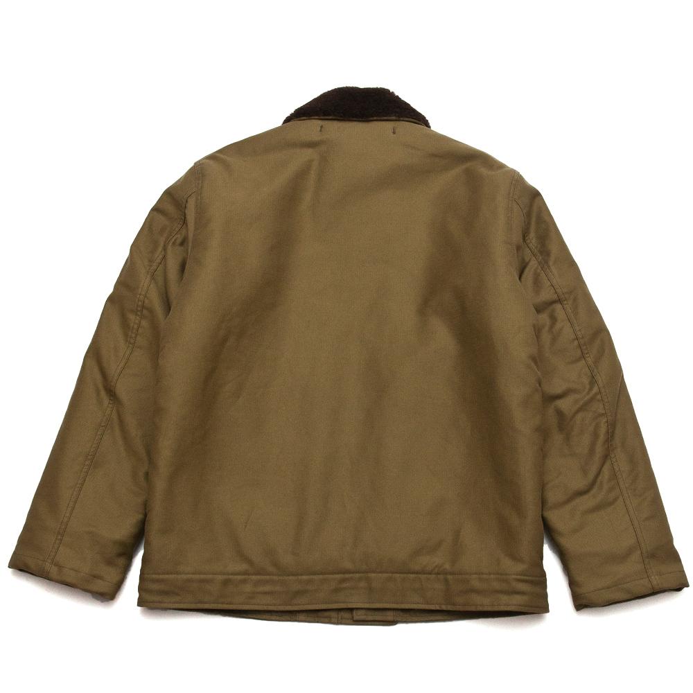 The Real McCoy's MJ13111 N-1 Deck Jacket Khaki at shoplostfound, back