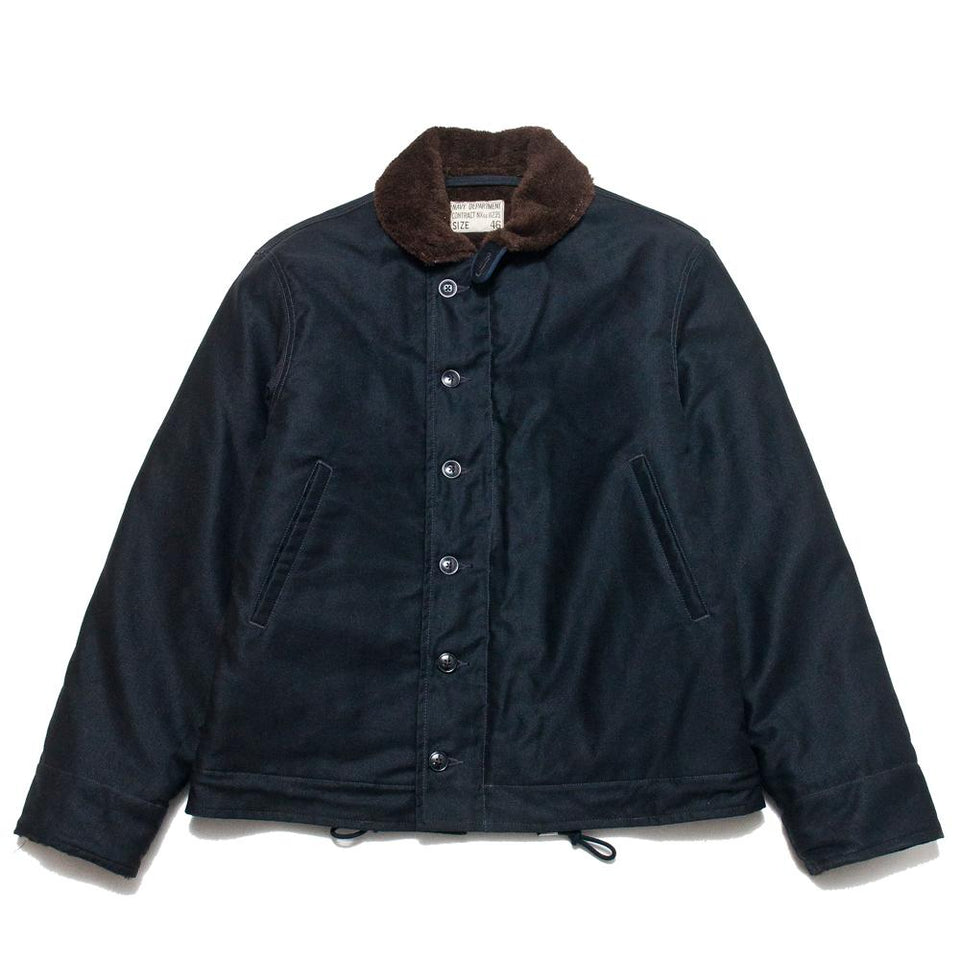 The Real McCoy's MJ14109 N-1 Deck Jacket Navy at shoplostfound, front