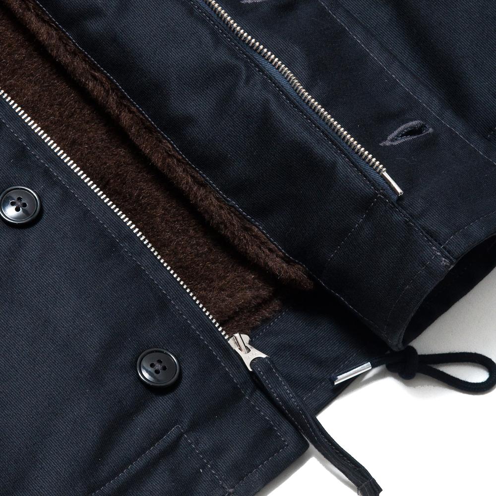 The Real McCoy's MJ14109 N-1 Deck Jacket Navy at shoplostfound, zip