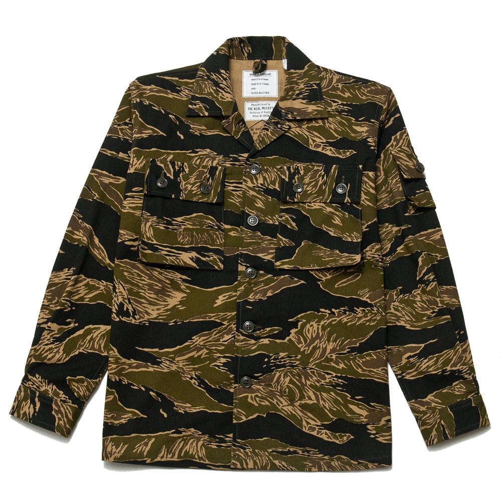 The Real McCoy's Tiger Camouflage Shirt John Wayne MJ18012 at shoplostfound, front