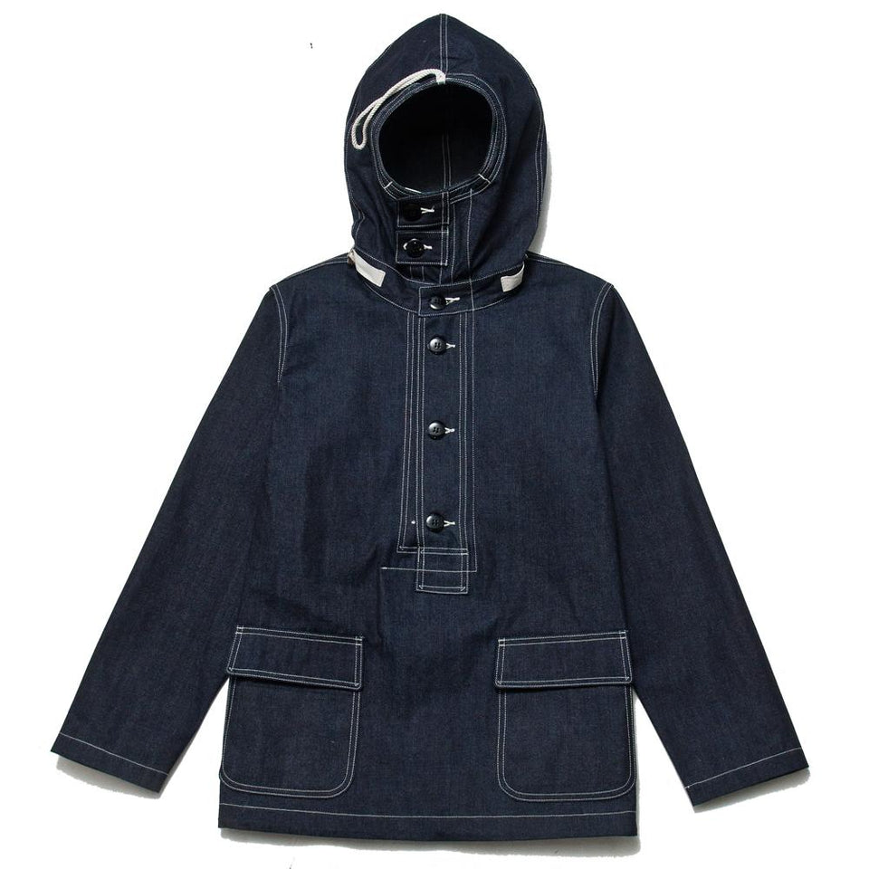 The Real McCoy's US Navy Denim Parka MJ18017 at shoplostfound, front