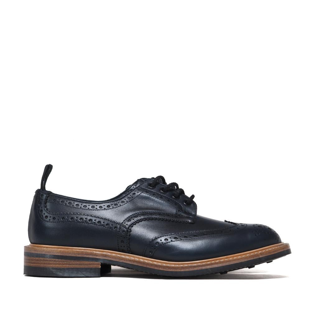 Tricker's * lost & found Navy Analine Brogue at shoplostfound, side