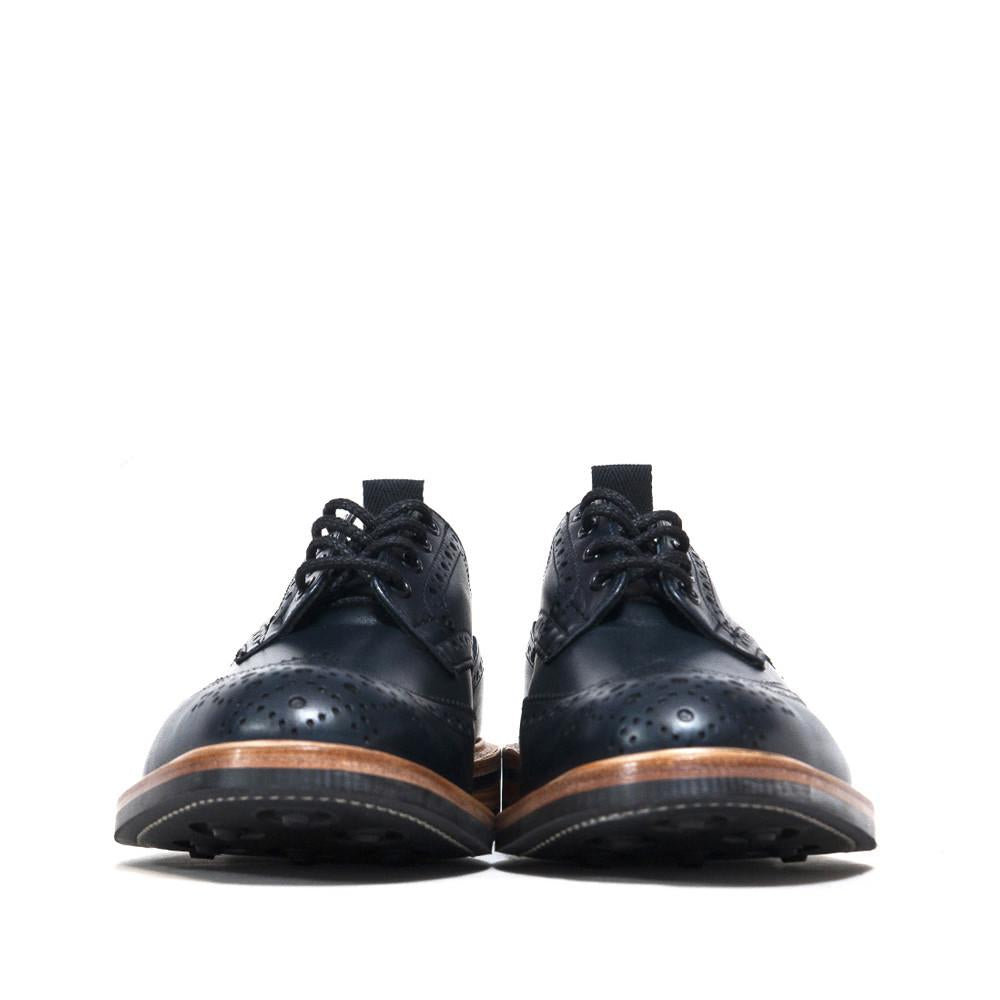 Tricker's * lost & found Navy Analine Brogue at shoplostfound, front