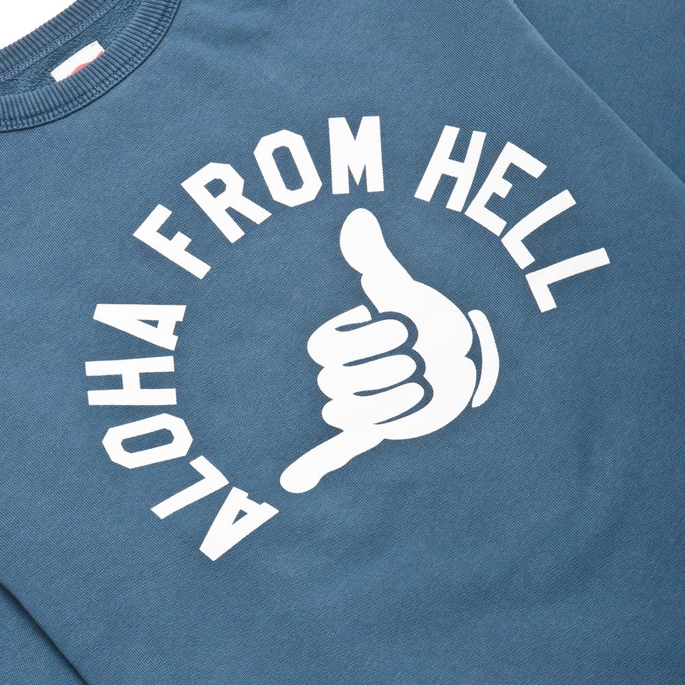 TSPTR Aloha From Hell Sweater Navy at shoplostfound, graphic