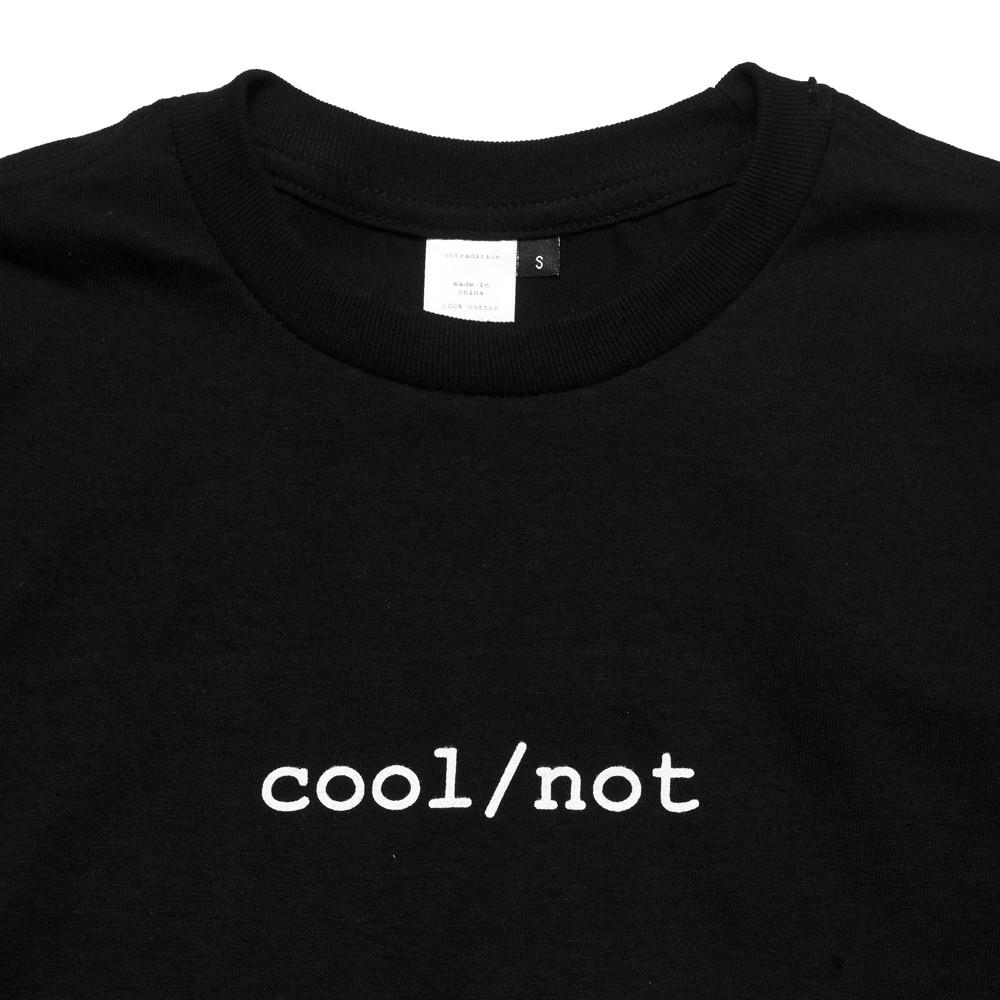Untradition Cool/Not Tee Black at shoplostfound, neck