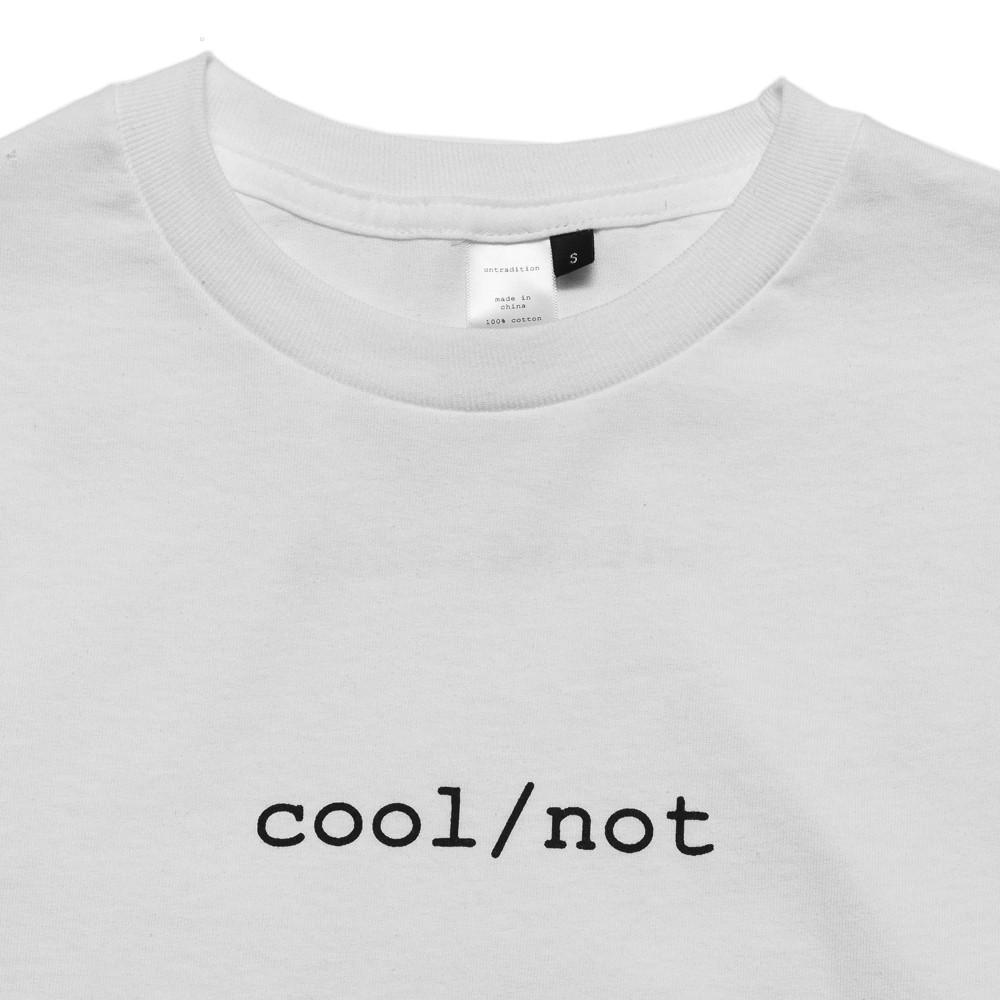 Untradition Cool/Not Tee White at shoplostfound, neck