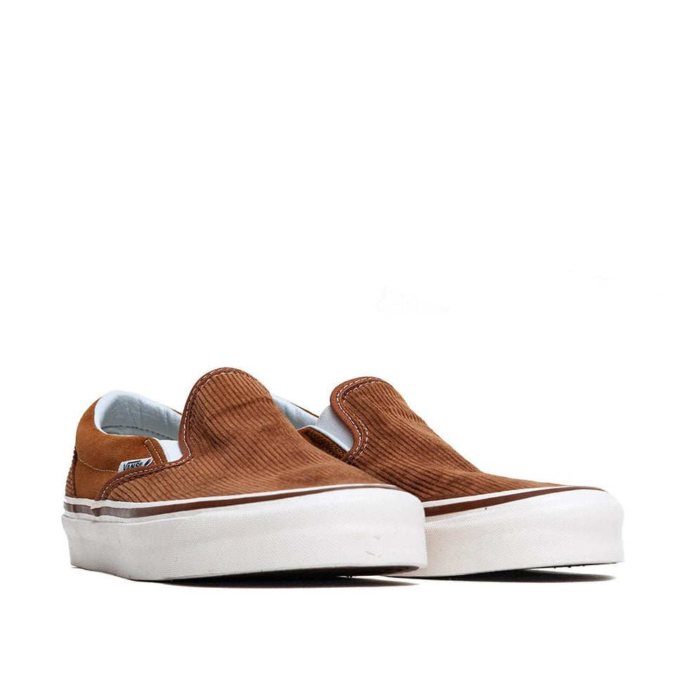 Vans Anaheim Factory Slip-On 98 DX OG Hart Brown/Corduroy at shoplostfound, front