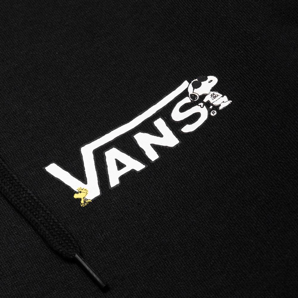 Vans x Peanuts Pullover Hoodie Black at shoplostfound, front print