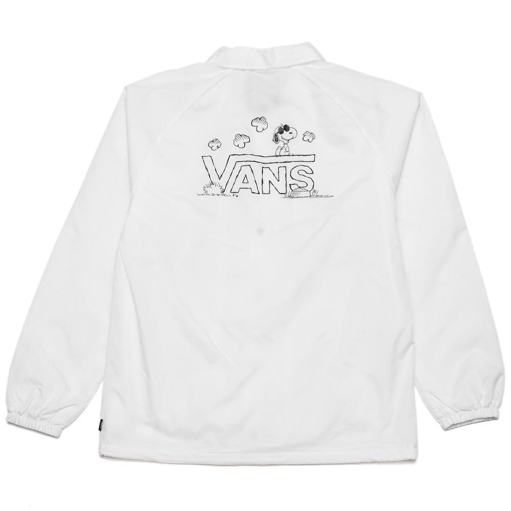 Vans x Peanuts Torrey Coaches Jacket White at shoplostfound, back