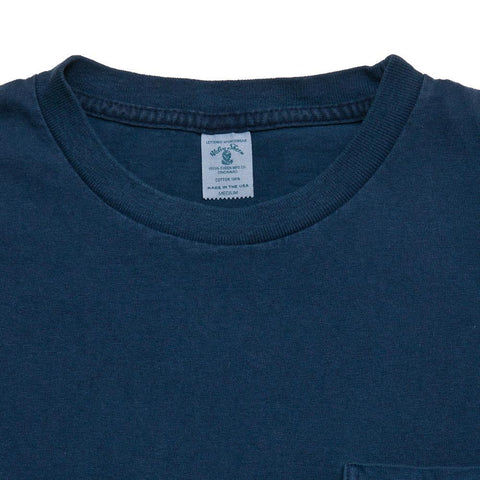 Velva Sheen Pigment Dyed Pocket T-Shirt Dark Navy at shoplostfound, front