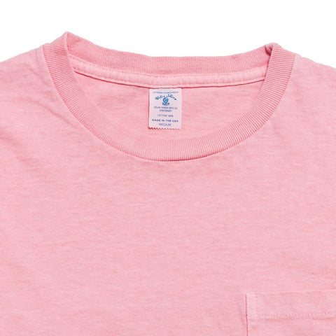 Velva Sheen Pigment Dyed Pocket T-Shirt Flamingo at shoplostfound, front