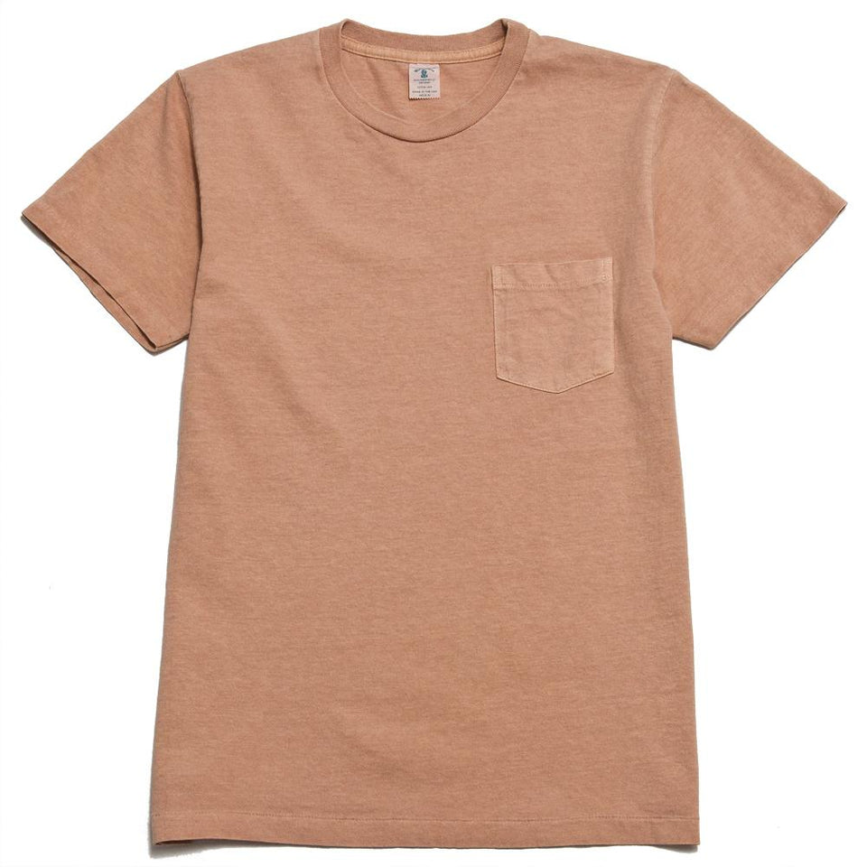 Velva Sheen Pigment Dyed Pocket T-Shirt Ginger at shoplostfound, front