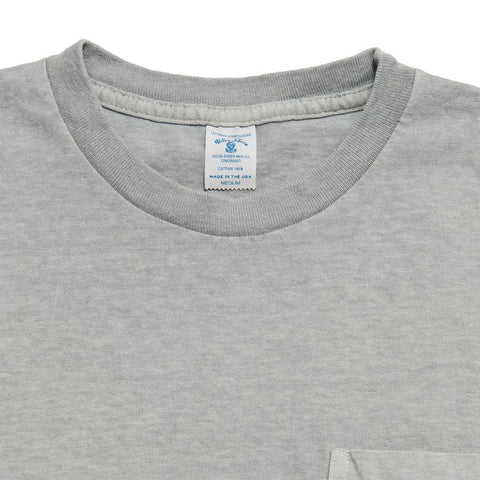 Velva Sheen Pigment Dyed Pocket T-Shirt Smoke at shoplostfound, front