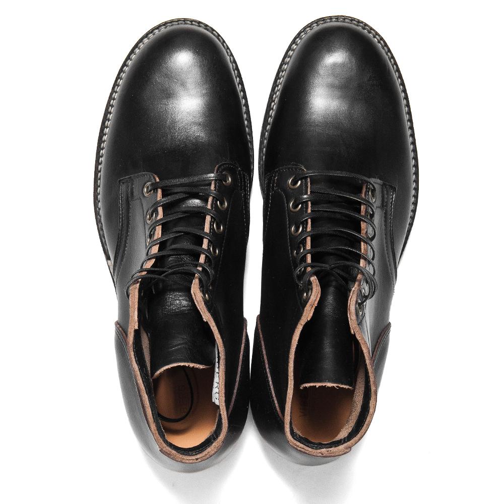 Viberg Black Chromexcel Service Boot at shoplostfound, top