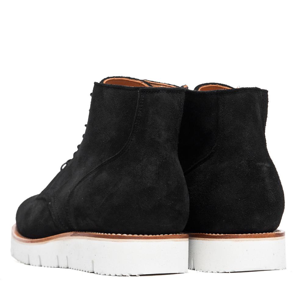 Viberg Black Calf Suede Service Boot at shoplostfound, back