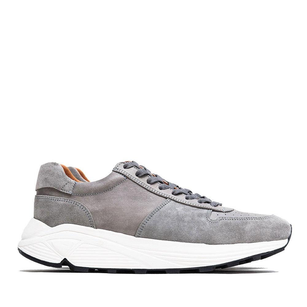 Viberg Grey Italian Horsehide Sneaker at shoplostfound, side