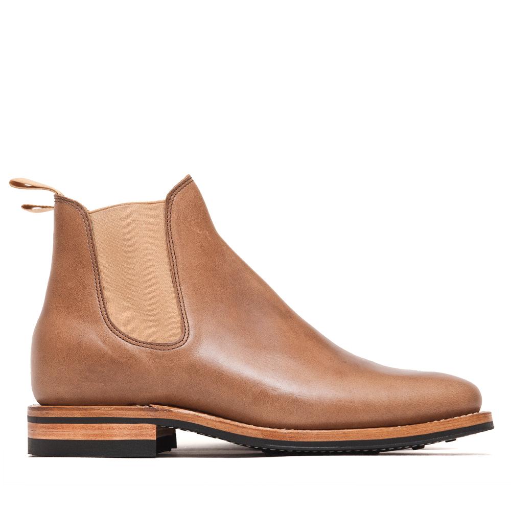 Viberg Natural Chromexcel Chelsea Boot at shoplostfound, side