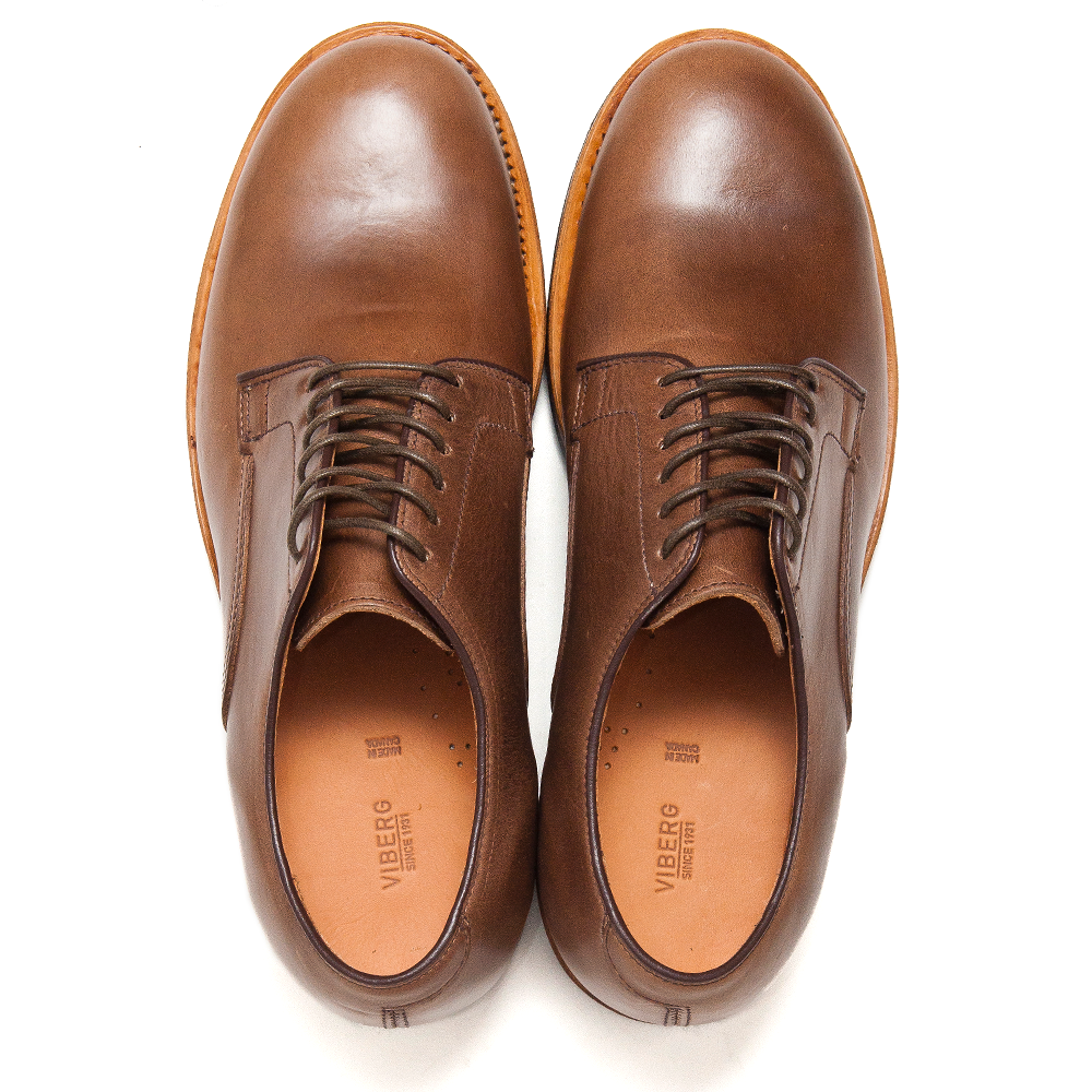 Viberg Natural Chromexcel Derby Shoe at shoplostfound, top