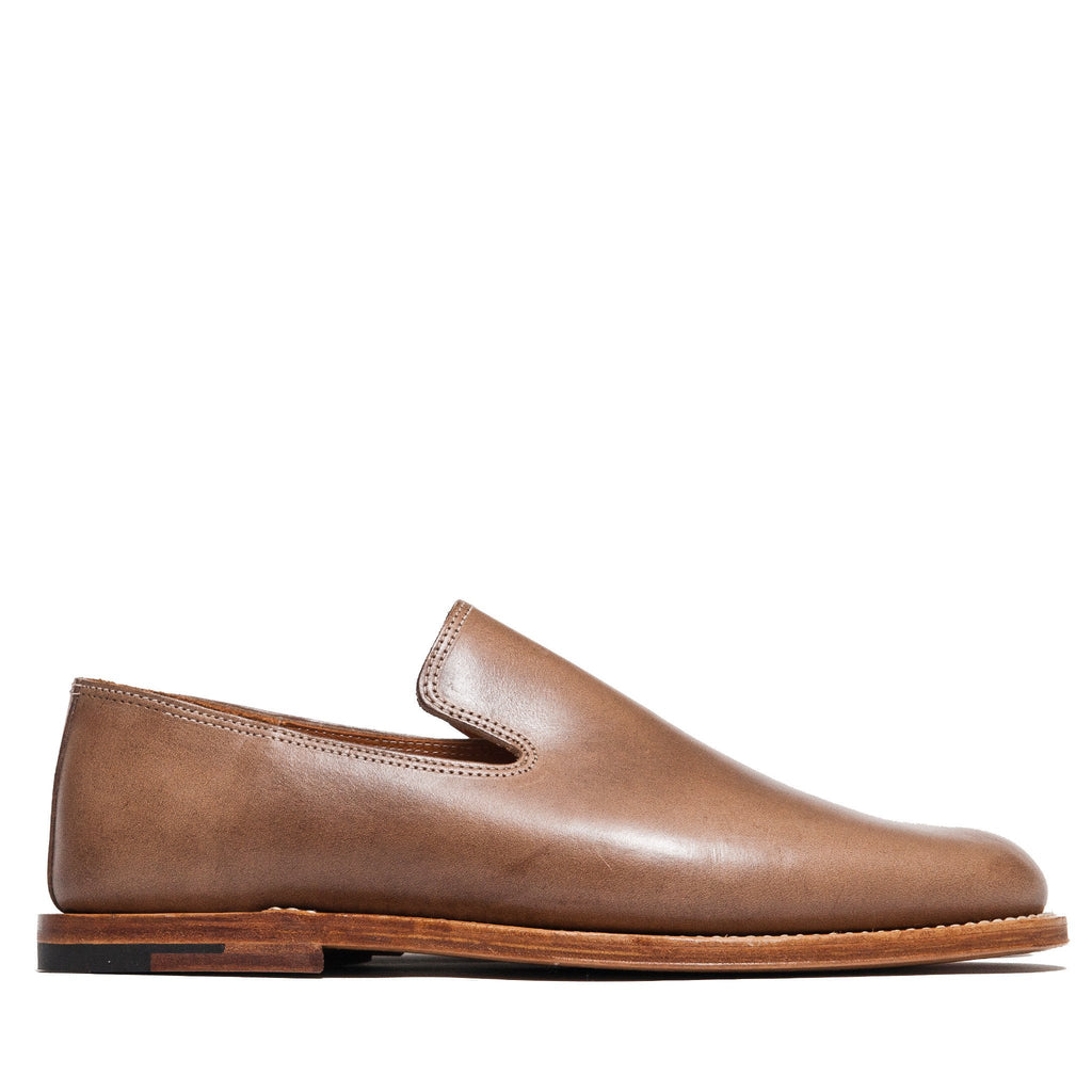 Viberg Natural Chromexcel Slippers at shoplostfound, side