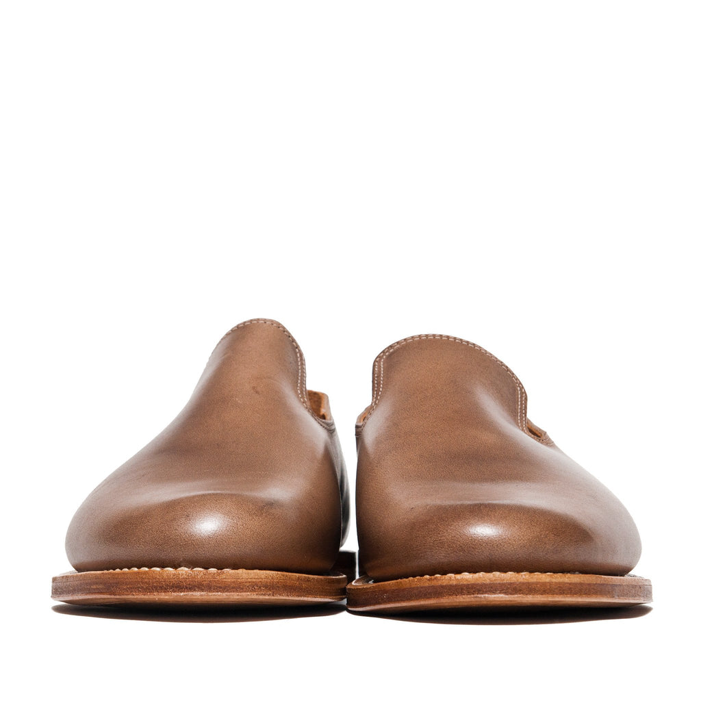 Viberg Natural Chromexcel Slippers at shoplostfound, front