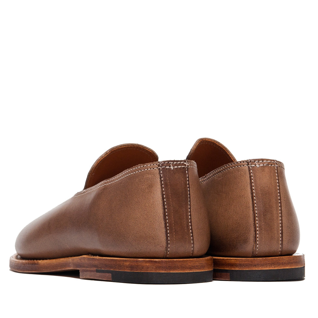 Viberg Natural Chromexcel Slippers at shoplostfound, back