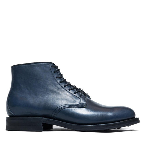 Viberg Navy Horsehide Derby Boot at shoplostfound, 45