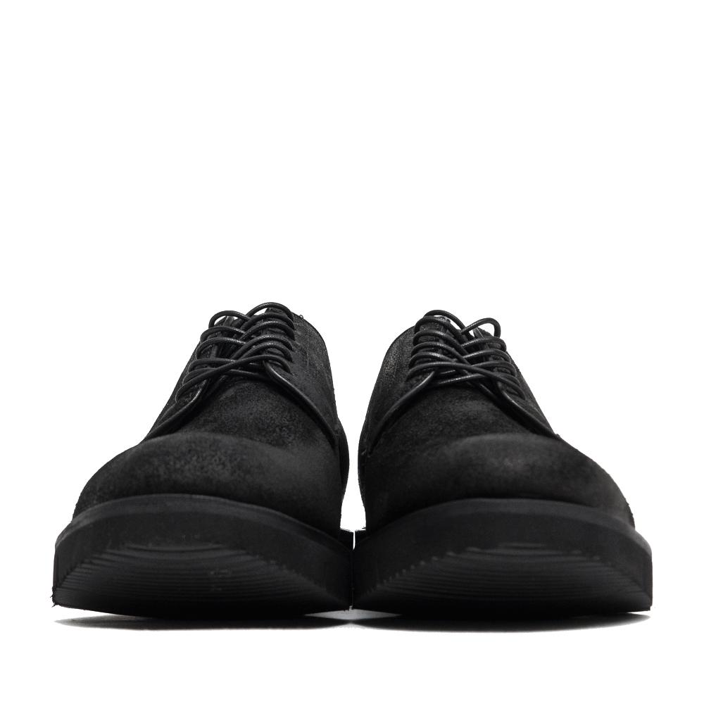 Viberg Reverse Black Camel Derby Shoe at shoplostfound, front