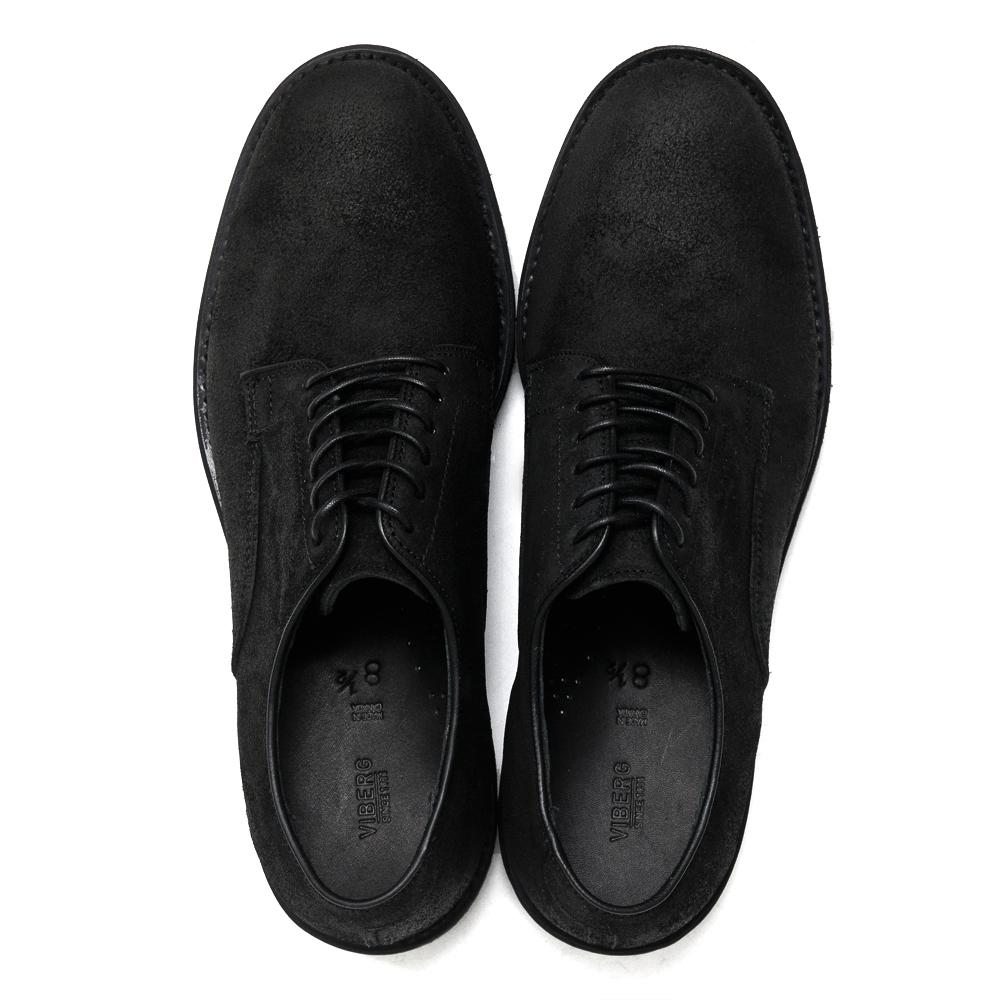 Viberg Reverse Black Camel Derby Shoe at shoplostfound, top