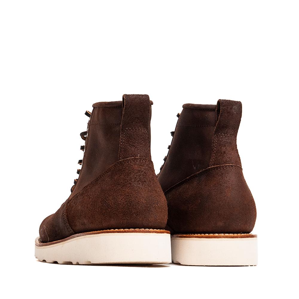 Viberg Tobacco Reverse Chamois Roughout Scout Boot at shoplostfound, back